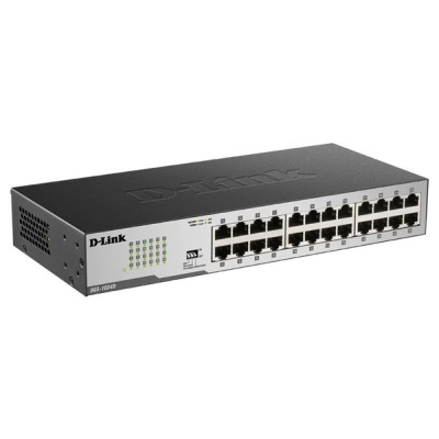 D-Link DGS-1024D 24-Port Ethernet Switch, 24 Gigabit ethernet ports, 48Gbps switching capacity